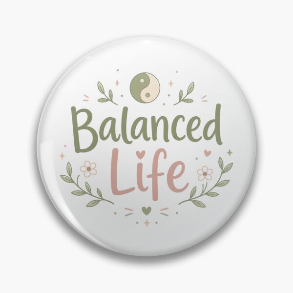 Item preview, Balanced Life Cute Minimal Design | Aesthetic Calm Quote Pastel Typography Art designed and sold by Sanika arts .