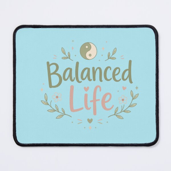 Item preview, Balanced Life Cute Minimal Design | Aesthetic Calm Quote Pastel Typography Art designed and sold by Sanika arts .
