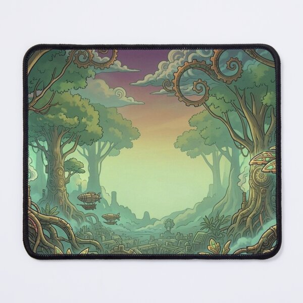 Item preview, Fantastic Steampunk Forest with Giant Clockwork Trees designed and sold by Vyxorea.