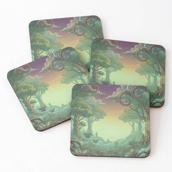 Item preview, Fantastic Steampunk Forest with Giant Clockwork Trees designed and sold by Vyxorea.