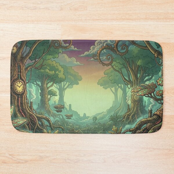 Item preview, Fantastic Steampunk Forest with Giant Clockwork Trees designed and sold by Vyxorea.