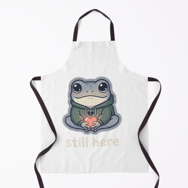 Item preview, Still Here Frog – Deep Emotional Cute Frog Sticker designed and sold by Elviqus Shop.