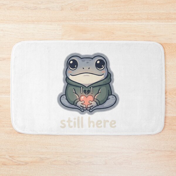 Item preview, Still Here Frog – Deep Emotional Cute Frog Sticker designed and sold by Elviqus Shop.