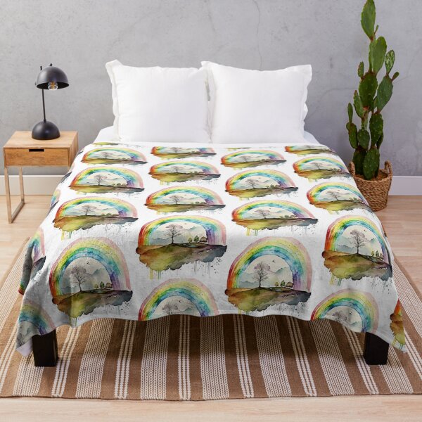 Item preview, Landscape Dreaming in Watercolor Rain Artwork  designed and sold by NivyasArtistry.