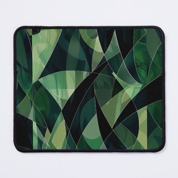 Item preview, Emerald Geometry Abstract Pattern – Modern Geometric Botanical Design designed and sold by MegaNovaArt.