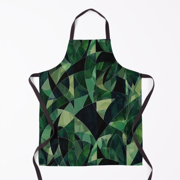 Item preview, Emerald Geometry Abstract Pattern – Modern Geometric Botanical Design designed and sold by MegaNovaArt.