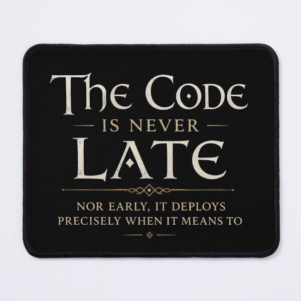 Item preview, The Code is Never Late – Developer Humor designed and sold by CtrlAltLaugh.