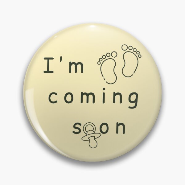 Item preview, I'm Coming Soon - Minimalist Pregnancy Announcement - Yellow designed and sold by Très Joli Brothers.