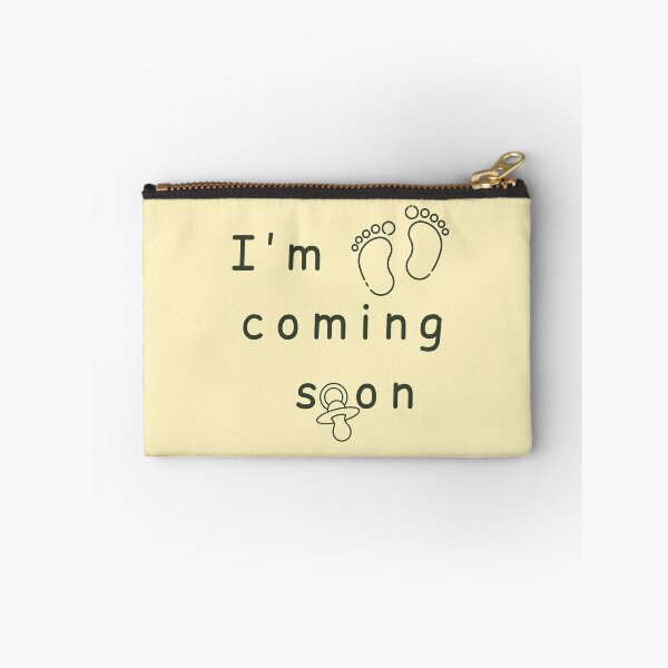 Item preview, I'm Coming Soon - Minimalist Pregnancy Announcement - Yellow designed and sold by Très Joli Brothers.