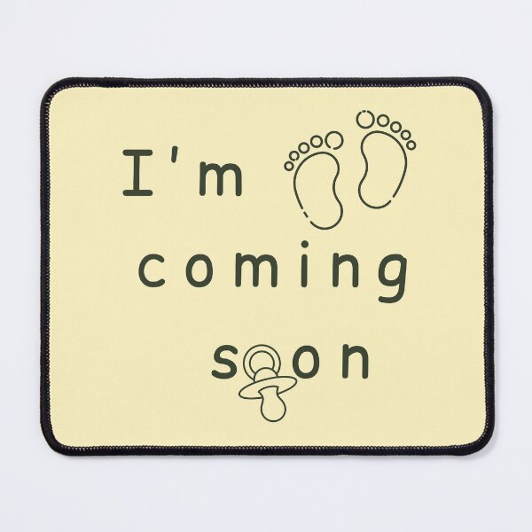 Item preview, I'm Coming Soon - Minimalist Pregnancy Announcement - Yellow designed and sold by Très Joli Brothers.