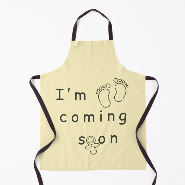 Item preview, I'm Coming Soon - Minimalist Pregnancy Announcement - Yellow designed and sold by Très Joli Brothers.