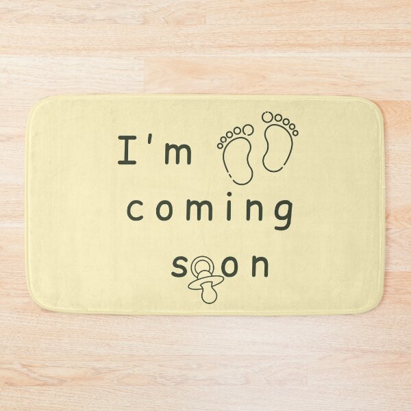 Item preview, I'm Coming Soon - Minimalist Pregnancy Announcement - Yellow designed and sold by Très Joli Brothers.