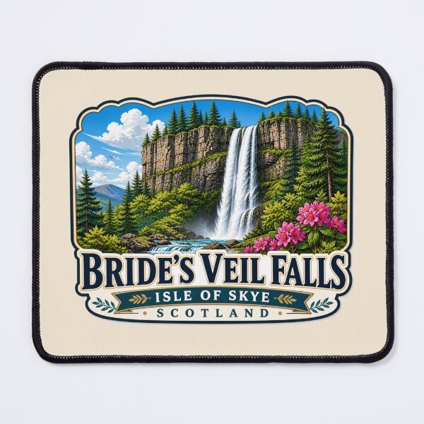 Item preview, Bride's Veil Falls, Isle of Skye Scotland - Scenic Waterfall designed and sold by Myra365Art.