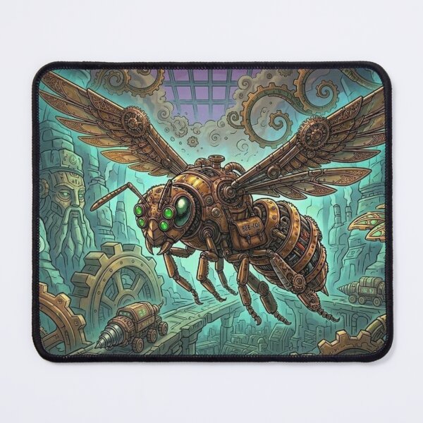 Item preview, Steampunk Mechanical Bee in Mystical Cave designed and sold by Vyxorea.