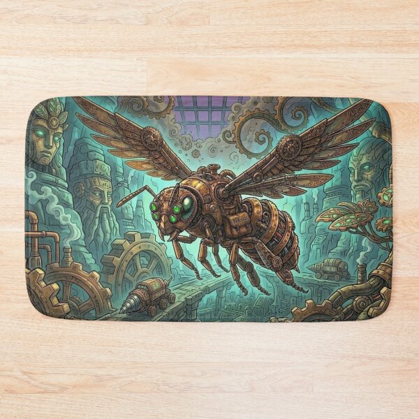 Item preview, Steampunk Mechanical Bee in Mystical Cave designed and sold by Vyxorea.