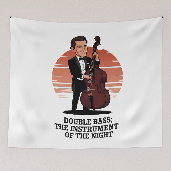 Item preview, A Man with a Double Bass - World Music Day designed and sold by Art-Arcade6.
