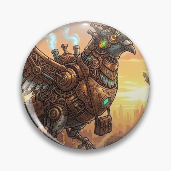 Item preview, Steampunk Mechanical Pigeon over Victorian City designed and sold by Vyxorea.