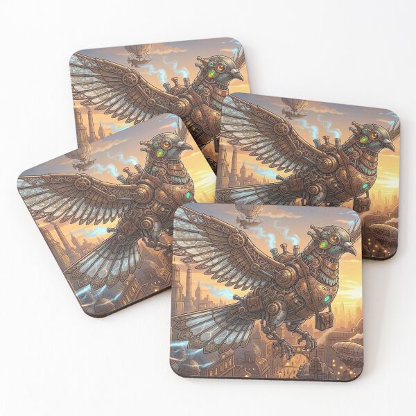 Item preview, Steampunk Mechanical Pigeon over Victorian City designed and sold by Vyxorea.