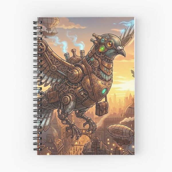 Item preview, Steampunk Mechanical Pigeon over Victorian City designed and sold by Vyxorea.