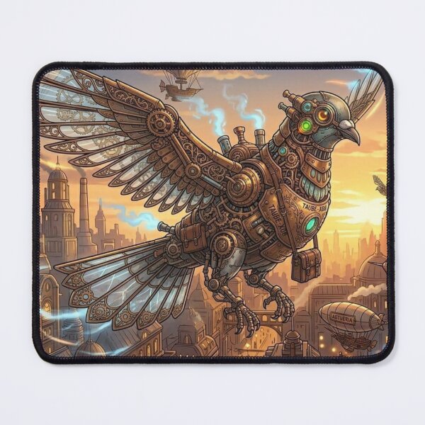 Item preview, Steampunk Mechanical Pigeon over Victorian City designed and sold by Vyxorea.