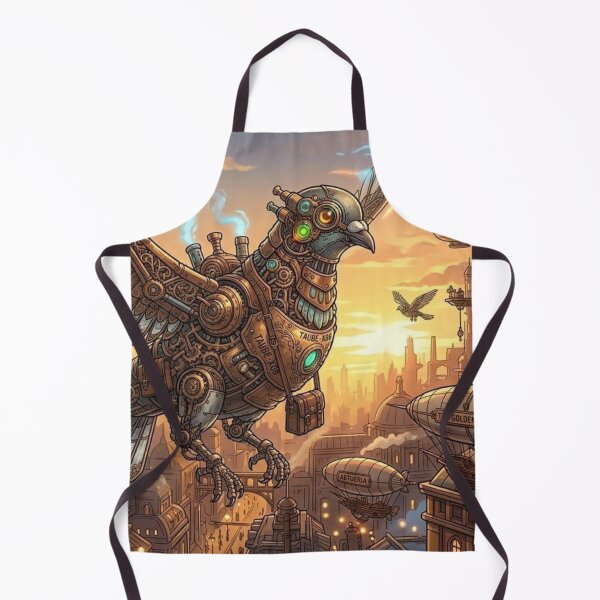 Item preview, Steampunk Mechanical Pigeon over Victorian City designed and sold by Vyxorea.