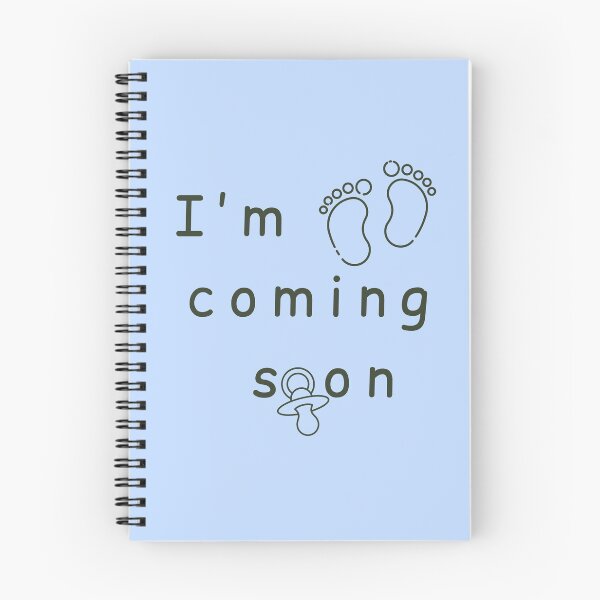 Item preview, I'm Coming Soon - Minimalist Pregnancy Announcement - Blue designed and sold by Très Joli Brothers.