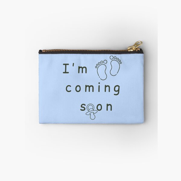 Item preview, I'm Coming Soon - Minimalist Pregnancy Announcement - Blue designed and sold by Très Joli Brothers.