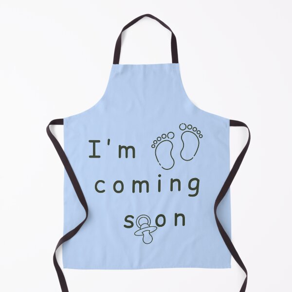 Item preview, I'm Coming Soon - Minimalist Pregnancy Announcement - Blue designed and sold by Très Joli Brothers.