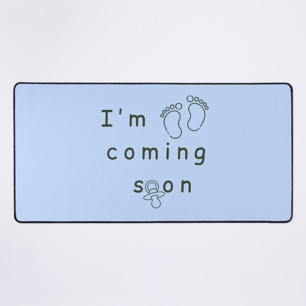 Item preview, I'm Coming Soon - Minimalist Pregnancy Announcement - Blue designed and sold by Très Joli Brothers.