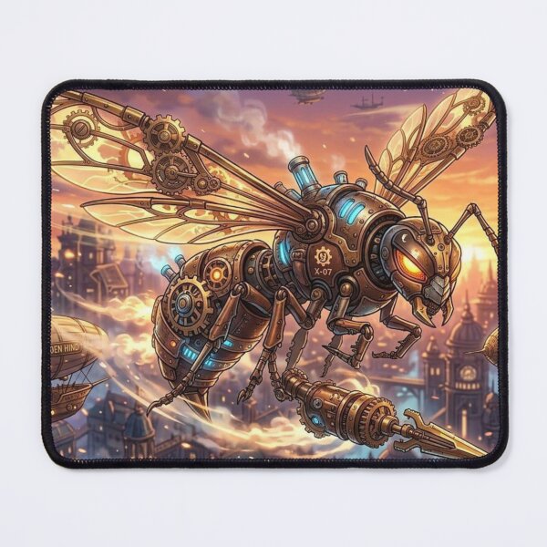 Item preview, Mechanical Steampunk Wasp with Glowing Eyes designed and sold by Vyxorea.