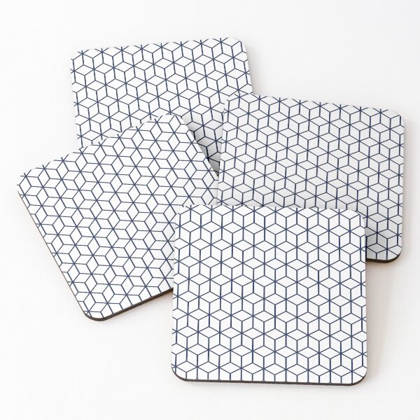 Item preview, Minimal Kagome Hexagon Star Navy Pattern designed and sold by J-Style Lab.