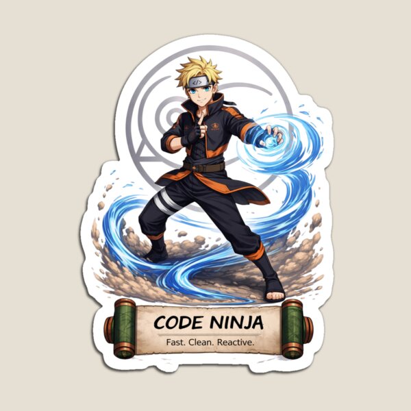 Item preview, Code Ninja – Anime Developer Warrior designed and sold by CtrlAltLaugh.