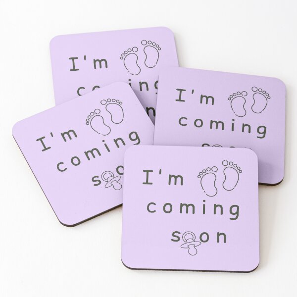 Item preview, I'm Coming Soon - Minimalist Pregnancy Announcement - Lilac designed and sold by Très Joli Brothers.