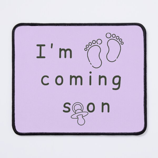 Item preview, I'm Coming Soon - Minimalist Pregnancy Announcement - Lilac designed and sold by Très Joli Brothers.
