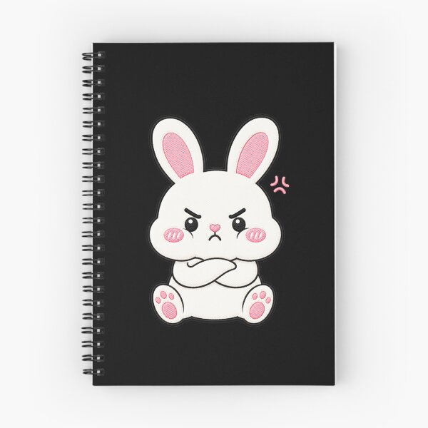 Item preview, Angry Bunny Kawaii Cute Funny Annoyed Rabbit Cartoon Sticker designed and sold by ColorSplash123.