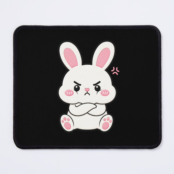 Item preview, Angry Bunny Kawaii Cute Funny Annoyed Rabbit Cartoon Sticker designed and sold by ColorSplash123.