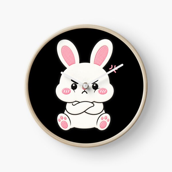 Item preview, Angry Bunny Kawaii Cute Funny Annoyed Rabbit Cartoon Sticker designed and sold by ColorSplash123.