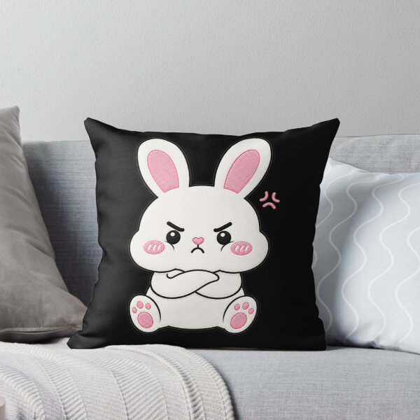 Item preview, Angry Bunny Kawaii Cute Funny Annoyed Rabbit Cartoon Sticker designed and sold by ColorSplash123.