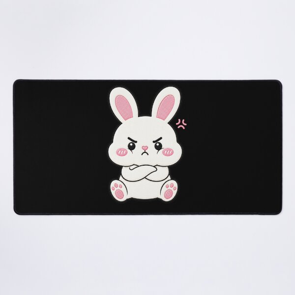 Item preview, Angry Bunny Kawaii Cute Funny Annoyed Rabbit Cartoon Sticker designed and sold by ColorSplash123.