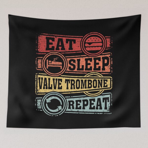 Item preview, Eat Sleep Valve trombone Repeat designed and sold by GabbyKash.