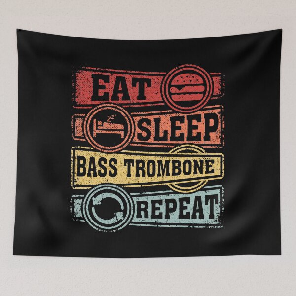 Item preview, Eat Sleep Bass trombone Repeat designed and sold by GabbyKash.