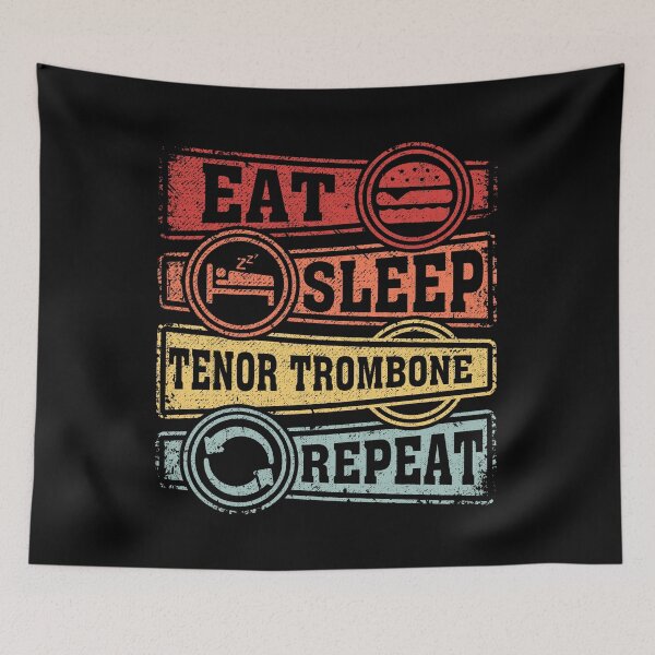 Item preview, Eat Sleep Tenor trombone Repeat designed and sold by GabbyKash.