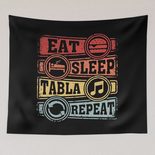 Item preview, Eat Sleep Tabla Repeat designed and sold by GabbyKash.