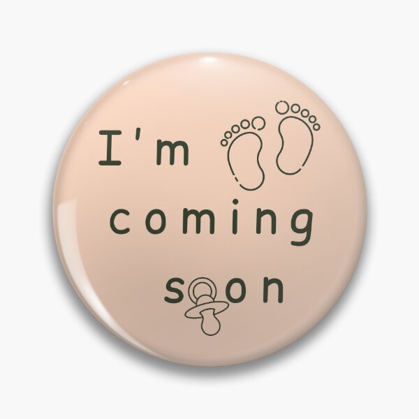Item preview, I'm Coming Soon - Minimalist Pregnancy Announcement - Peach designed and sold by Très Joli Brothers.