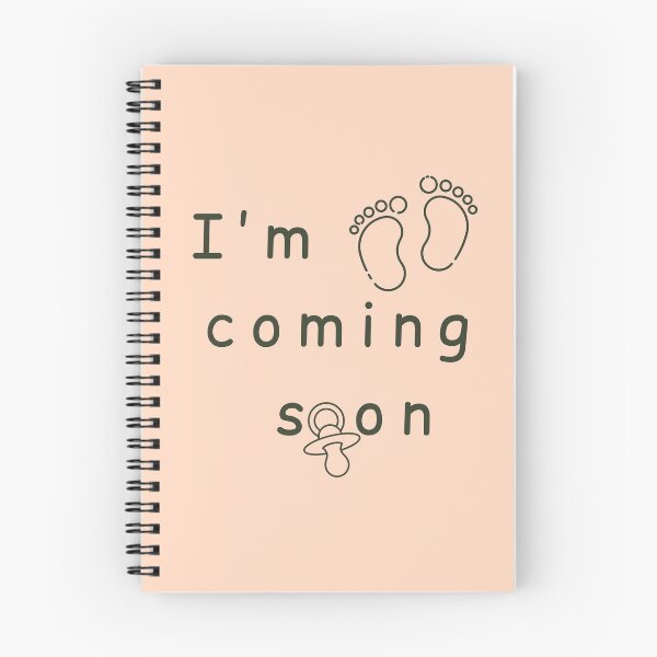 Item preview, I'm Coming Soon - Minimalist Pregnancy Announcement - Peach designed and sold by Très Joli Brothers.