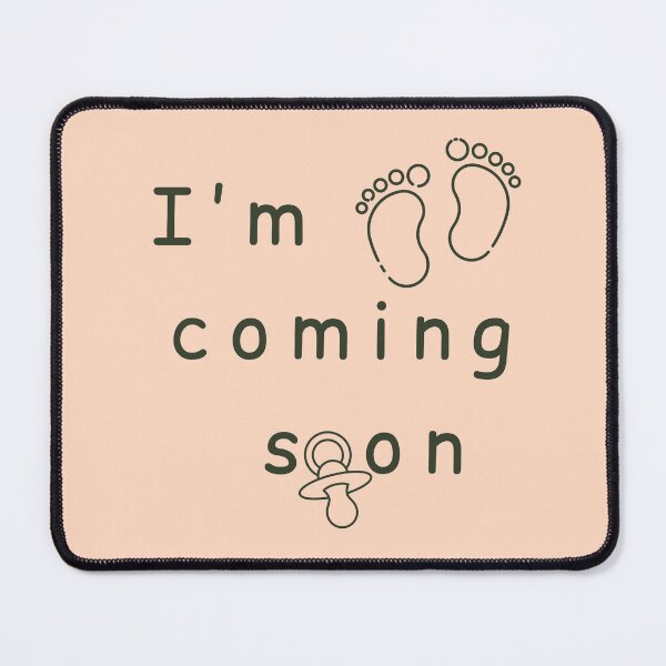 Item preview, I'm Coming Soon - Minimalist Pregnancy Announcement - Peach designed and sold by Très Joli Brothers.