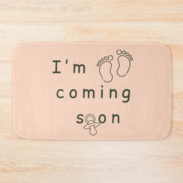 Item preview, I'm Coming Soon - Minimalist Pregnancy Announcement - Peach designed and sold by Très Joli Brothers.