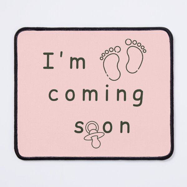 Item preview, I'm Coming Soon - Minimalist Pregnancy Announcement - Pink designed and sold by Très Joli Brothers.