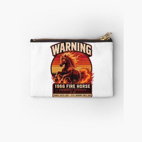 Item preview, Vintage 1966 Fire Horse 60th Birthday Warning Label Retro Gift designed and sold by avinigav.