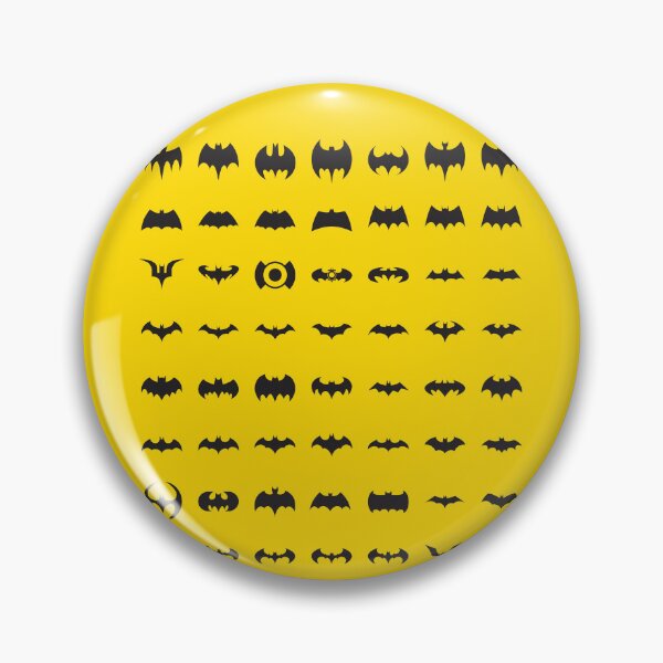 Item preview, Minimal Bat Style Icons Pattern | Dark Hero Symbol Set | Bold Yellow Graphic Design designed and sold by amareshdas008.